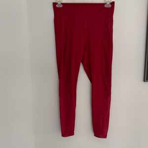 High-Waist Crimson Leggings for Women